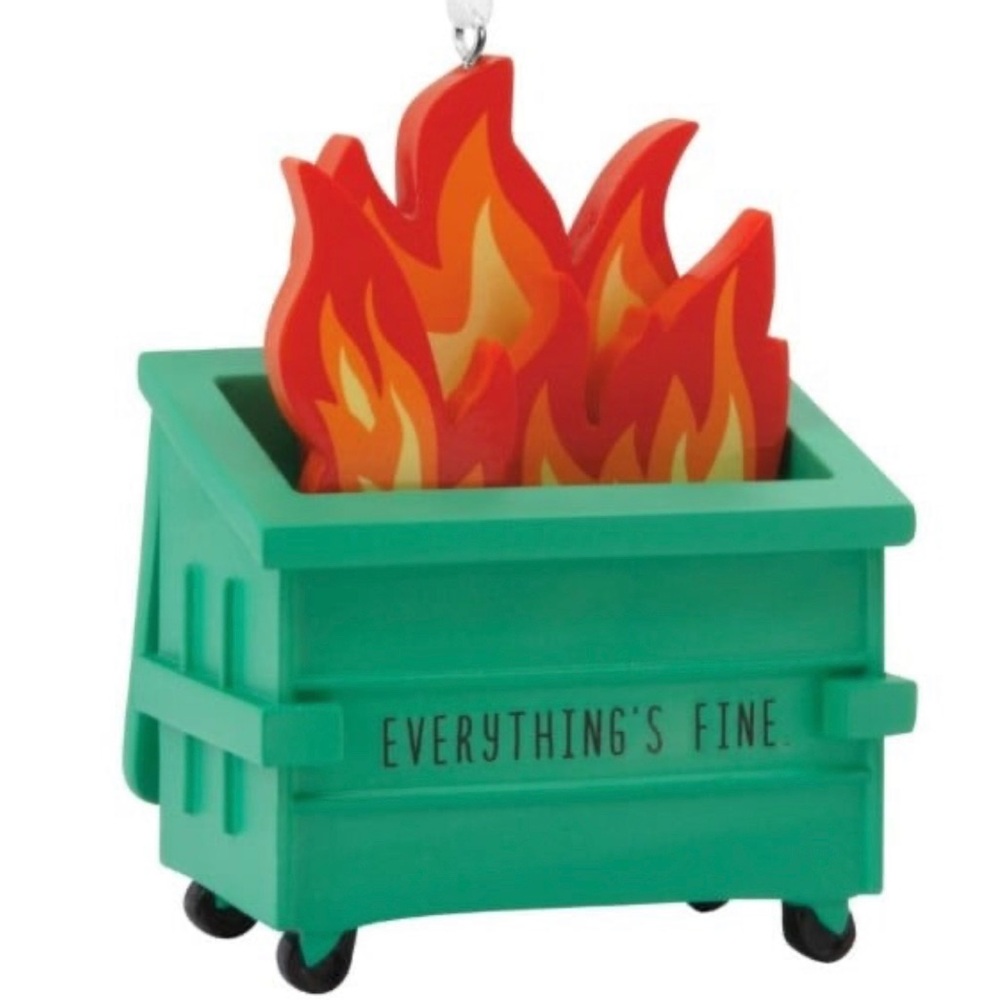 Hallmark dumpster fire ornament